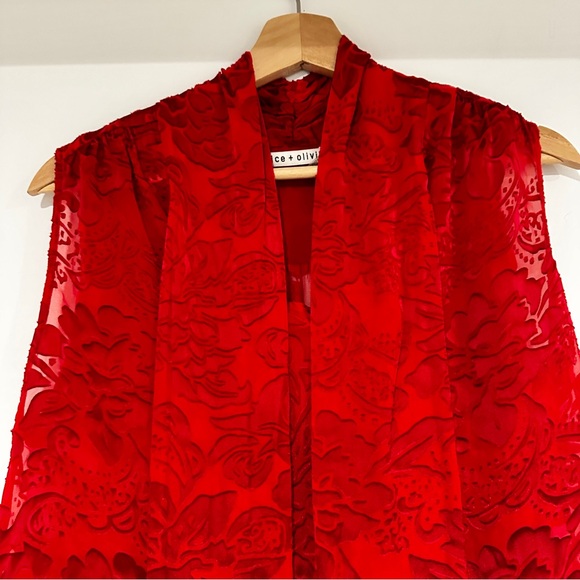 Alice + Olivia Arie Tie Neck Blouse - Picture 6 of 9